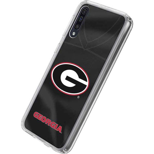 University of Georgia Black Jersey Galaxy A50 Clear Case